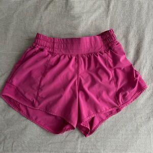 Hot pink Lululemon Hotty Hot 2.5” shorts